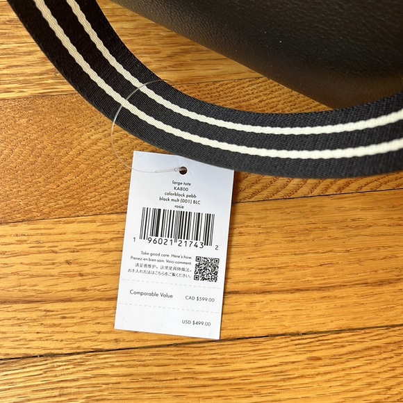 Kate Spade Rosie Large Tote Color-block Pebbled Leather Black Multi NWT - Picture 9 of 9